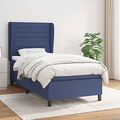 Aiious Boxspringbett mit Matratze Blau 80x200 cm Stoff Aiious Boxspringbett mit Matratze Blau 80x200 cm Stoff von Aiious