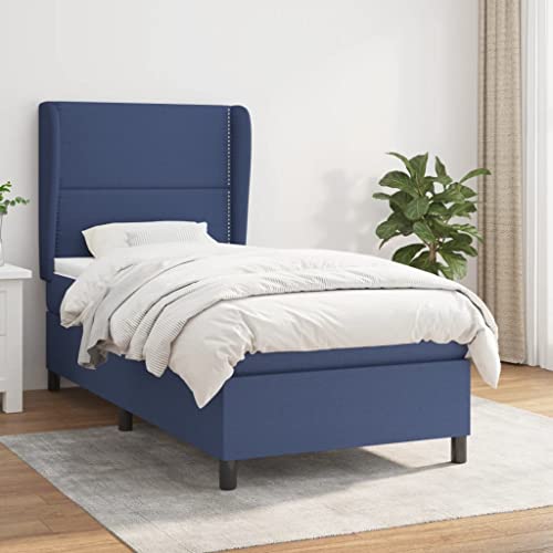 Aiious Boxspringbett mit Matratze Blau 90x190 cm Stoff Aiious Boxspringbett mit Matratze Blau 90x190 cm Stoff von Aiious