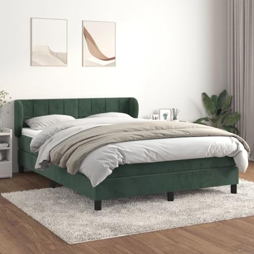Aiious Boxspringbett mit Matratze Dunkelgruen 140x190 cm Samt Aiious Boxspringbett mit Matratze Dunkelgruen 140x190 cm Samt von Aiious