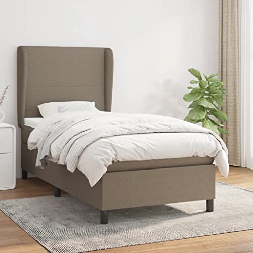 Aiious Boxspringbett mit Matratze Taupe 100x200 cm Stoff Aiious Boxspringbett mit Matratze Taupe 100x200 cm Stoff von Aiious