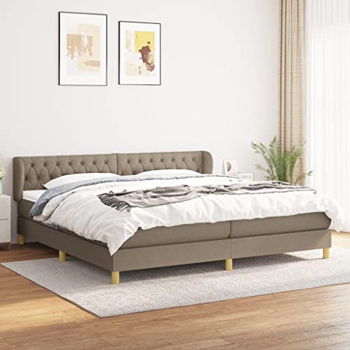 Aiious Boxspringbett mit Matratze Taupe 200x200 cm Stoff Aiious Boxspringbett mit Matratze Taupe 200x200 cm Stoff von Aiious