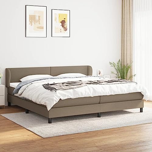 Aiious Boxspringbett mit Matratze Taupe 200x200 cm Stoff Aiious Boxspringbett mit Matratze Taupe 200x200 cm Stoff von Aiious