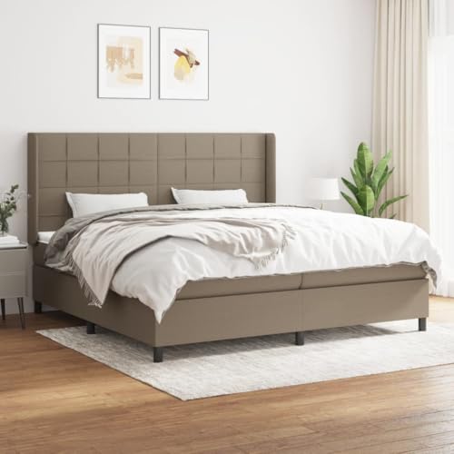 Aiious Boxspringbett mit Matratze Taupe 200x200 cm Stoff Aiious Boxspringbett mit Matratze Taupe 200x200 cm Stoff von Aiious