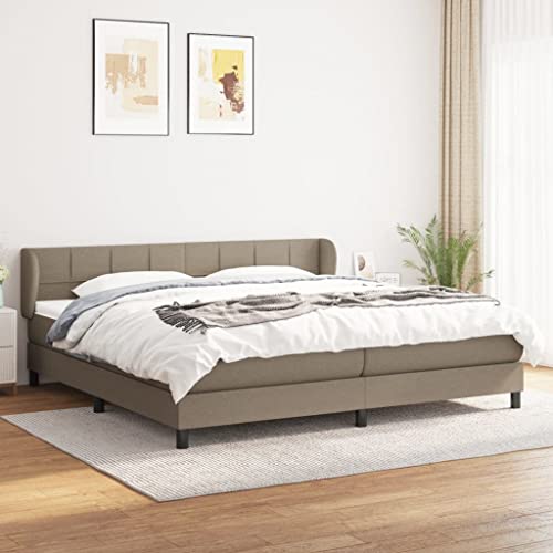 Aiious Boxspringbett mit Matratze Taupe 200x200 cm Stoff Aiious Boxspringbett mit Matratze Taupe 200x200 cm Stoff von Aiious