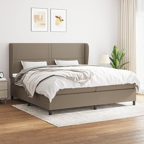 Aiious Boxspringbett mit Matratze Taupe 200x200 cm Stoff Aiious Boxspringbett mit Matratze Taupe 200x200 cm Stoff von Aiious