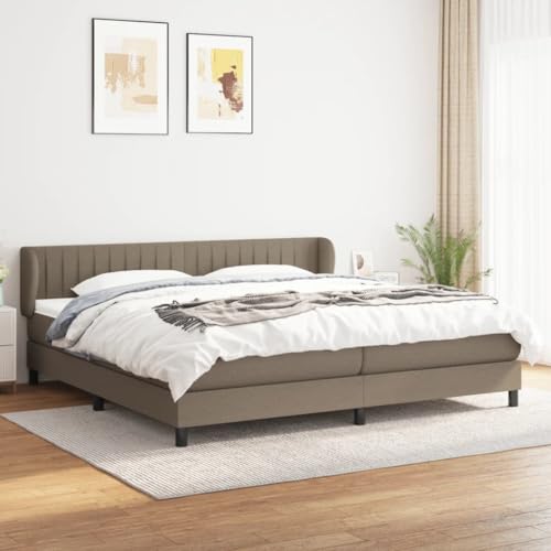 Aiious Boxspringbett mit Matratze Taupe 200x200 cm Stoff Aiious Boxspringbett mit Matratze Taupe 200x200 cm Stoff von Aiious
