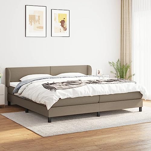 Aiious Boxspringbett mit Matratze Taupe 200x200 cm Stoff Aiious Boxspringbett mit Matratze Taupe 200x200 cm Stoff von Aiious