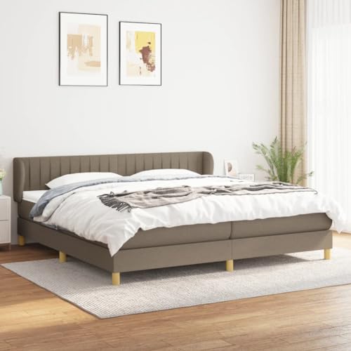 Aiious Boxspringbett mit Matratze Taupe 200x200 cm Stoff Aiious Boxspringbett mit Matratze Taupe 200x200 cm Stoff von Aiious