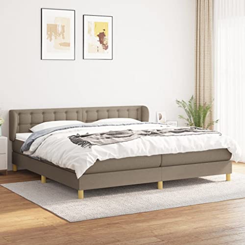 Aiious Boxspringbett mit Matratze Taupe 200x200 cm Stoff Aiious Boxspringbett mit Matratze Taupe 200x200 cm Stoff von Aiious