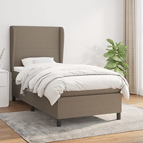 Aiious Boxspringbett mit Matratze Taupe 90x190 cm Stoff Aiious Boxspringbett mit Matratze Taupe 90x190 cm Stoff von Aiious