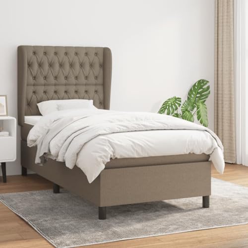 Aiious Boxspringbett mit Matratze Taupe 90x190 cm Stoff Aiious Boxspringbett mit Matratze Taupe 90x190 cm Stoff von Aiious