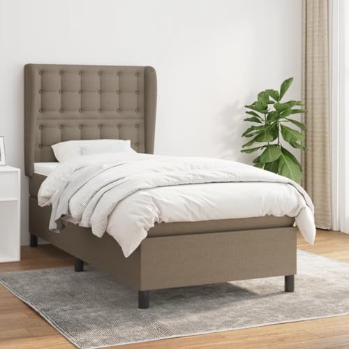 Aiious Boxspringbett mit Matratze Taupe 90x190 cm Stoff Aiious Boxspringbett mit Matratze Taupe 90x190 cm Stoff von Aiious
