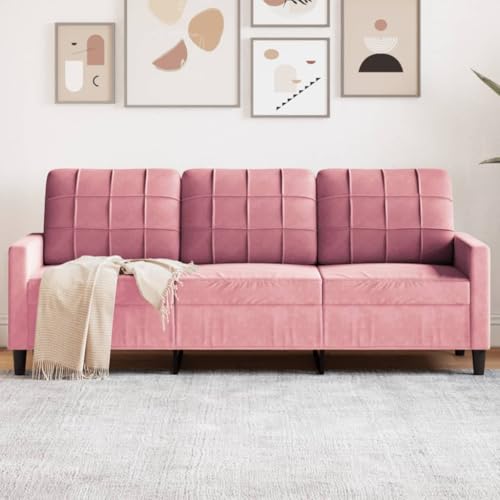 Aiious Comfortables 3-Sitzer-Sofa in Rosa, 180 cm Samt - Ideal zum Entspannen und Fernsehen Aiious Comfortables 3-Sitzer-Sofa in Rosa, 180 cm Samt - Ideal zum Entspannen und Fernsehen von Aiious