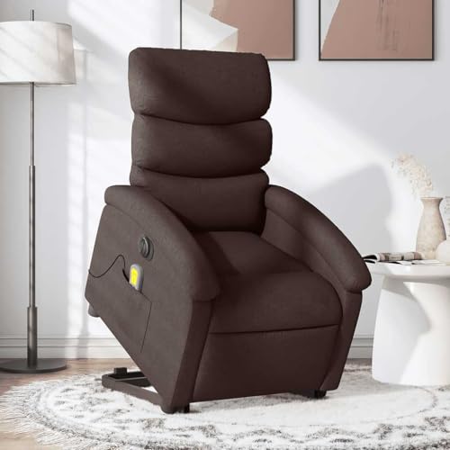 Aiious Elektrischer Massagesessel mit Aufstehhilfe Dunkelbraun Stoff - Bequemheit und Massagefunktion Aiious Elektrischer Massagesessel mit Aufstehhilfe Dunkelbraun Stoff - Bequemheit und Massagefunktion von Aiious