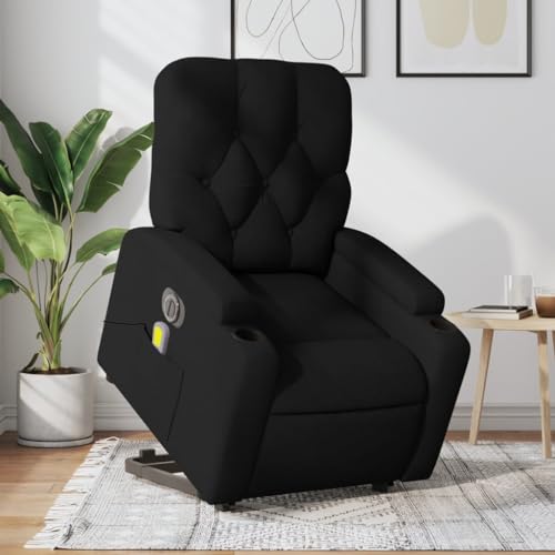 Aiious Elektrischer Massagesessel mit Aufstehhilfe Schwarz Stoff - Bequem Sitzen, Vibrationsmassage und 135 Grad Liegefunktion Aiious Elektrischer Massagesessel mit Aufstehhilfe Schwarz Stoff - Bequem Sitzen, Vibrationsmassage und 135 Grad Liegefunktion von Aiious