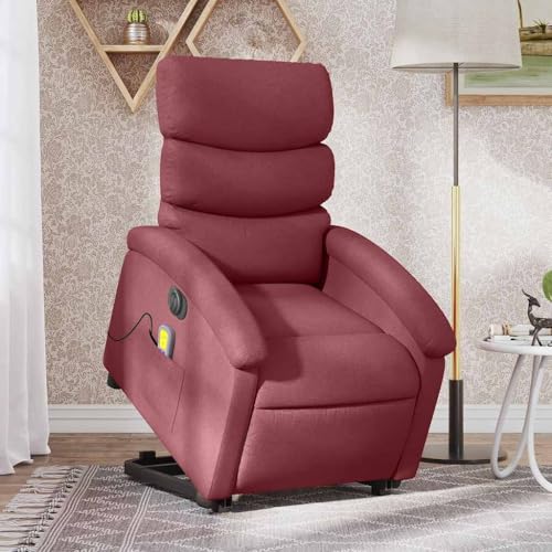 Aiious Elektrischer Massagesessel mit Aufstehhilfe Weinrot Stoff Aiious Elektrischer Massagesessel mit Aufstehhilfe Weinrot Stoff von Aiious