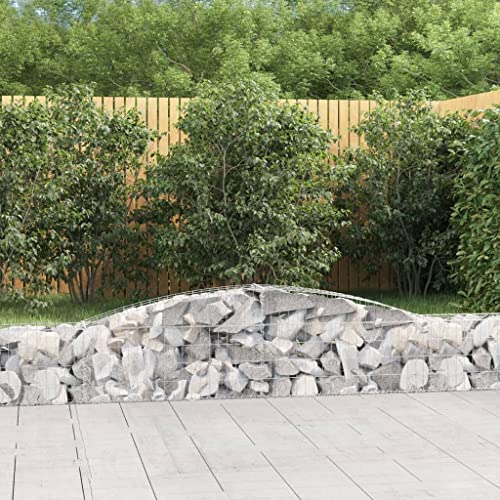 Aiious Gabionen mit Hochbogen 3 Stk. 400x30x40/60 cm Verzinktes Eisen Aiious Gabionen mit Hochbogen 3 Stk. 400x30x40/60 cm Verzinktes Eisen von Aiious
