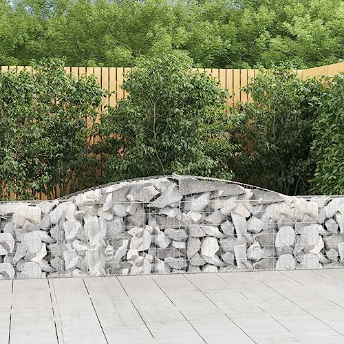 Aiious Gabionen mit Hochbogen 3 Stk. 400x30x60/80 cm Verzinktes Eisen Aiious Gabionen mit Hochbogen 3 Stk. 400x30x60/80 cm Verzinktes Eisen von Aiious