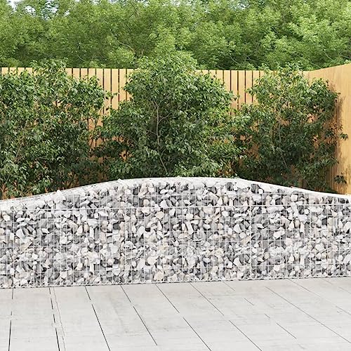 Aiious Gabionen mit Hochbogen 4 Stk. 400x50x80/100cm Verzinktes Eisen Aiious Gabionen mit Hochbogen 4 Stk. 400x50x80/100cm Verzinktes Eisen von Aiious