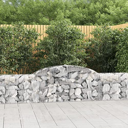 Aiious Gabionen mit Hochbogen 8 STK. 300x30x60/80 cm Verzinktes Eisen Aiious Gabionen mit Hochbogen 8 STK. 300x30x60/80 cm Verzinktes Eisen von Aiious