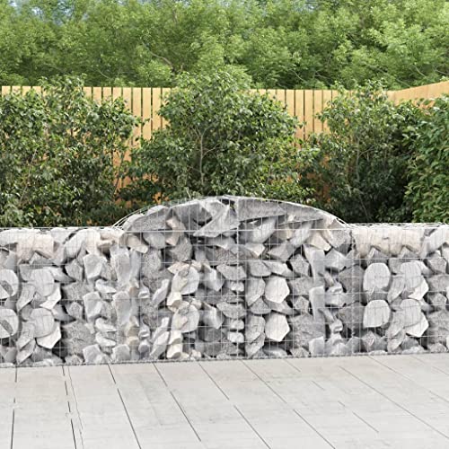Aiious Gabionen mit Hochbogen 8 STK. 300x50x80/100 cm Verzinktes Eisen Aiious Gabionen mit Hochbogen 8 STK. 300x50x80/100 cm Verzinktes Eisen von Aiious