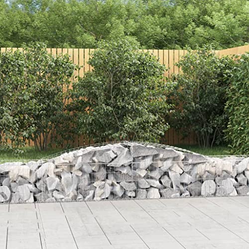 Aiious Gabionen mit Hochbogen 8 STK. 400x50x40/60cm Verzinktes Eisen Aiious Gabionen mit Hochbogen 8 STK. 400x50x40/60cm Verzinktes Eisen von Aiious