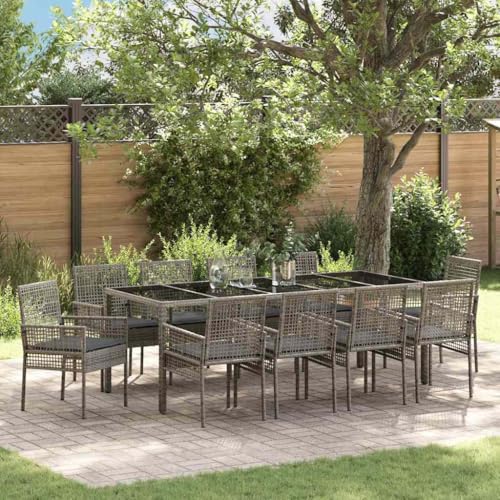 Aiious 11-teilige Poly Rattan Essgruppe in Grau f¨¹r drau?en Tisch mit 10 St¨¹hlen robuste Gartenm?Bel Set ideal f¨¹r Garten Terrasse oder Balkon Aiious 11-teilige Poly Rattan Essgruppe in Grau f¨¹r drau?en Tisch mit 10 St¨¹hlen robuste Gartenm?Bel Set ideal f¨¹r Garten Terrasse oder Balkon von Aiious
