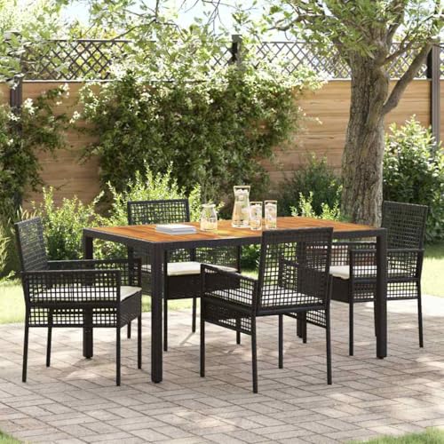 Aiious Schwarze 5er Set Garten Essgruppe Modernes Design Widerstandsf?hig Aiious Schwarze 5er Set Garten Essgruppe Modernes Design Widerstandsf?hig von Aiious