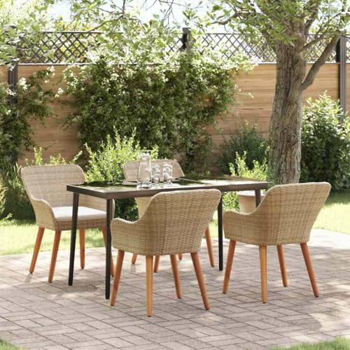 Aiious Wetterfeste Garten Essgruppe mit UV Best?ndigen Kissen Beige von Aiious