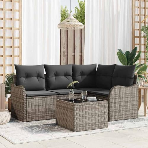 Aiious Robustes Outdoor Sofa Set mit Kissen Poly Rattan f¨¹r Garten Terrasse Aiious Robustes Outdoor Sofa Set mit Kissen Poly Rattan f¨¹r Garten Terrasse von Aiious