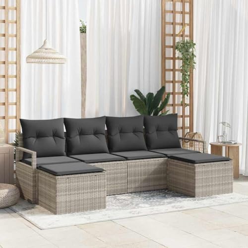 Aiious Modulares Gartensofa Set 6 Personen Hellgrau Wetterfest Aiious Modulares Gartensofa Set 6 Personen Hellgrau Wetterfest von Aiious