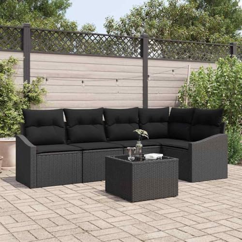 Aiious Robustes Gartensofa Set in Schwarz mit Pulverbeschichtetem Stahlrahmen & Verstellbaren F¨¹?en Aiious Robustes Gartensofa Set in Schwarz mit Pulverbeschichtetem Stahlrahmen & Verstellbaren F¨¹?en von Aiious
