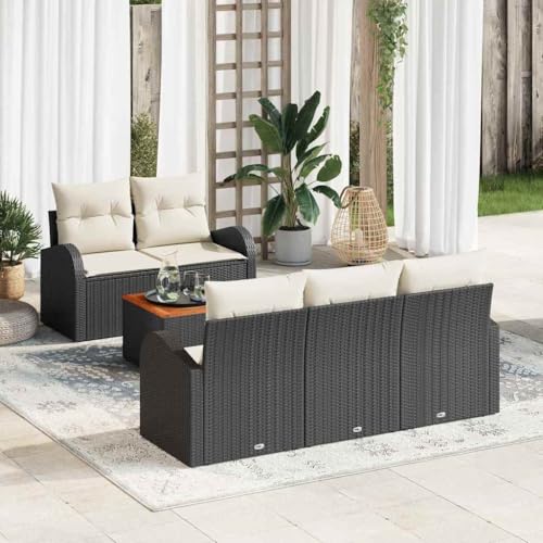 Aiious 6-teiliges Rattan Sofa Set f¨¹r Drau?en mit Tisch Komplett Set von Aiious
