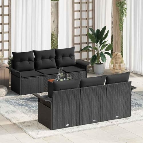Aiious 7-teiliges Gartensofa-Set in Schwarz ideal f¨¹r Balkon oder Patio Aiious 7-teiliges Gartensofa-Set in Schwarz ideal f¨¹r Balkon oder Patio von Aiious