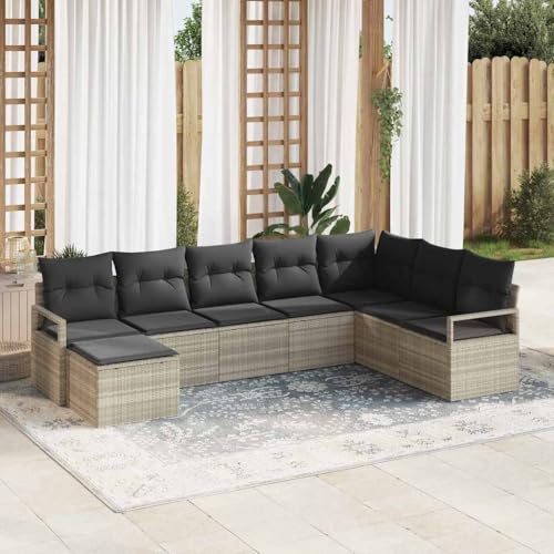 Aiious 7-teiliges Gartensofa Set Hellgrau Modulares Design Wetterbest?ndig Aiious 7-teiliges Gartensofa Set Hellgrau Modulares Design Wetterbest?ndig von Aiious