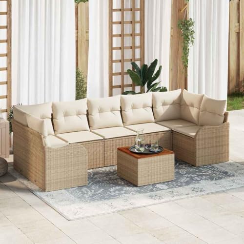 Aiious Garten Sofa Set 8 Sitzer Beige Poly Rattan F¨¹r Draussen Terrasse Aiious Garten Sofa Set 8 Sitzer Beige Poly Rattan F¨¹r Draussen Terrasse von Aiious