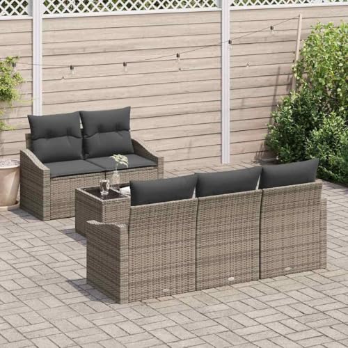 Aiious Garten-Sofa-Set mit Kissen Manuell 6 pcs Grau 55 x 55 x 37 cm Aiious Garten-Sofa-Set mit Kissen Manuell 6 pcs Grau 55 x 55 x 37 cm von Aiious