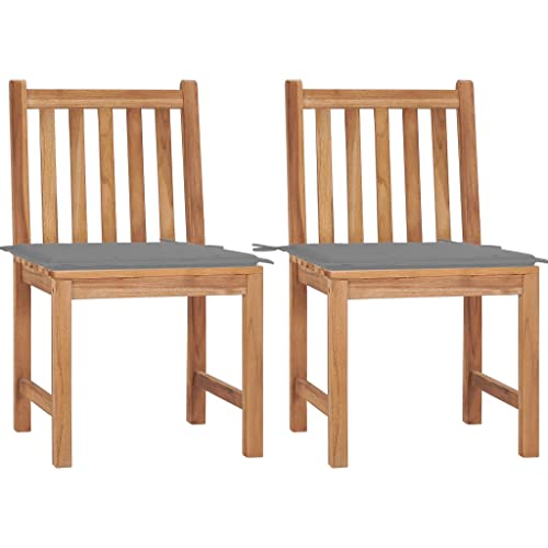 Aiious Gartenst¨¹hle 2 STK. mit Kissen Massivholz Teak Aiious Gartenst¨¹hle 2 STK. mit Kissen Massivholz Teak von Aiious