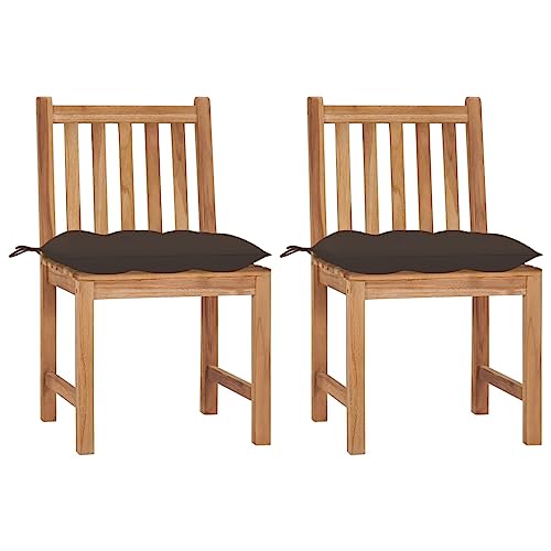 Aiious Gartenst¡§1hle 2 STK. mit Kissen Massivholz Teak Aiious Gartenst¡§1hle 2 STK. mit Kissen Massivholz Teak von Aiious