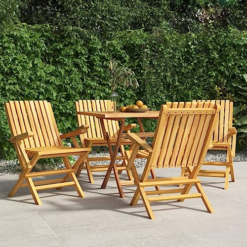 Aiious Gartenst¨¹hle 4 STK. Klappbar 61x67x90 cm Massivholz Teak Aiious Gartenst¨¹hle 4 STK. Klappbar 61x67x90 cm Massivholz Teak von Aiious
