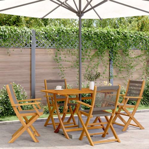 Aiious Gartenst¨¹hle 4 STK. Klappbar Grau Massivholz Akazie Aiious Gartenst¨¹hle 4 STK. Klappbar Grau Massivholz Akazie von Aiious