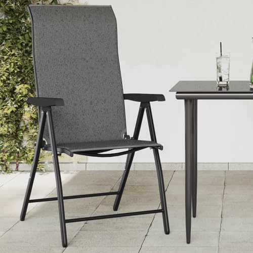 Aiious Gartenst¨¹hle 4 STK. Klappbar Grau Poly Rattan Aiious Gartenst¨¹hle 4 STK. Klappbar Grau Poly Rattan von Aiious