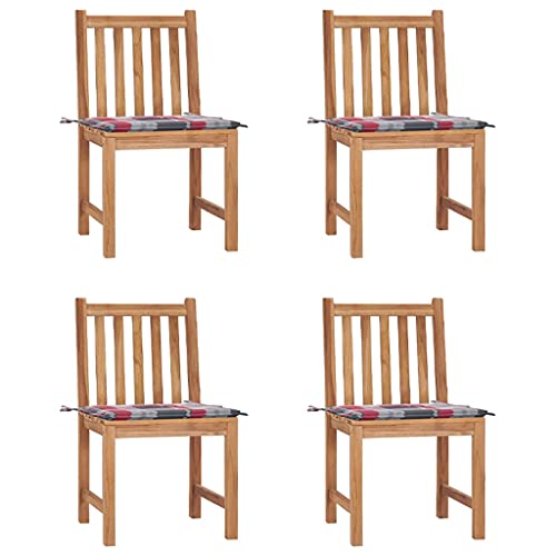 Aiious Gartenst¨¹hle 4 STK. mit Kissen Massivholz Teak Aiious Gartenst¨¹hle 4 STK. mit Kissen Massivholz Teak von Aiious