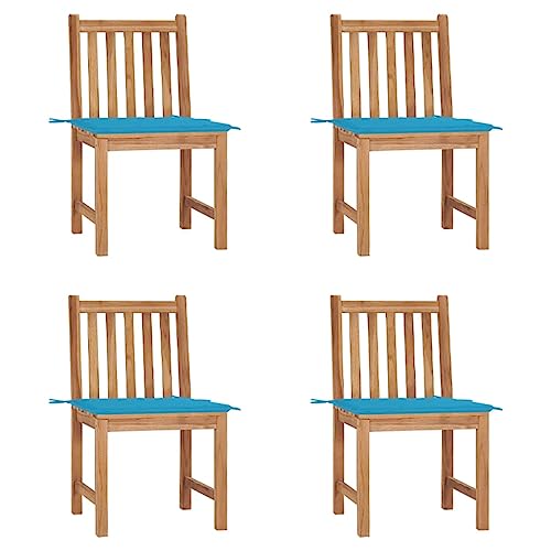 Aiious Gartenst¨¹hle 4 STK. mit Kissen Massivholz Teak Aiious Gartenst¨¹hle 4 STK. mit Kissen Massivholz Teak von Aiious