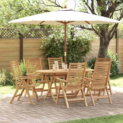 Aiious Gartenst¡§1hle 6 STK. Klappbar Massivholz Teak von Aiious
