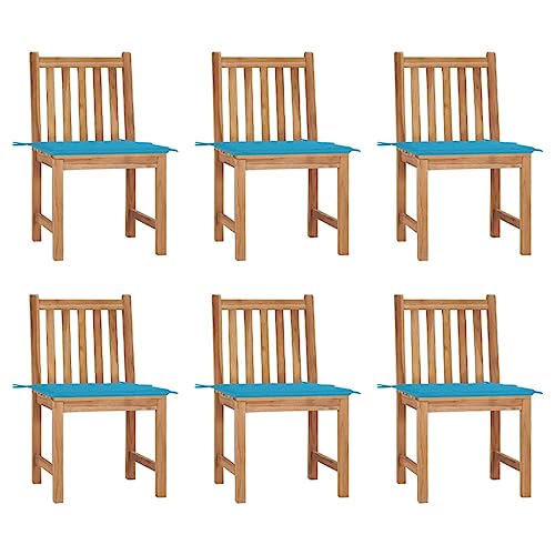 Aiious Gartenst¨¹hle 6 STK. mit Kissen Massivholz Teak Aiious Gartenst¨¹hle 6 STK. mit Kissen Massivholz Teak von Aiious