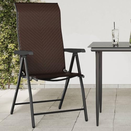 Aiious Gartenst¨¹hle 8 STK. Klappbar Braun Poly Rattan Aiious Gartenst¨¹hle 8 STK. Klappbar Braun Poly Rattan von Aiious