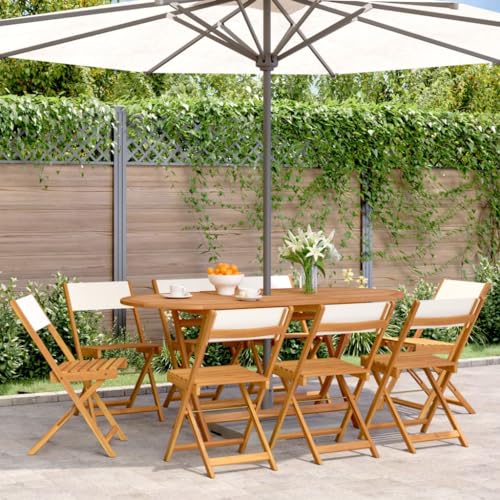 Aiious Gartenst¡§1hle 8 STK. Klappbar Cremewei? Stoff und Massivholz Aiious Gartenst¡§1hle 8 STK. Klappbar Cremewei? Stoff und Massivholz von Aiious