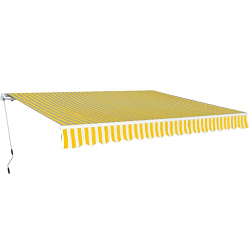 Aiious Gelenkarmmarkise 400 cm Gelb/Wei? von Aiious