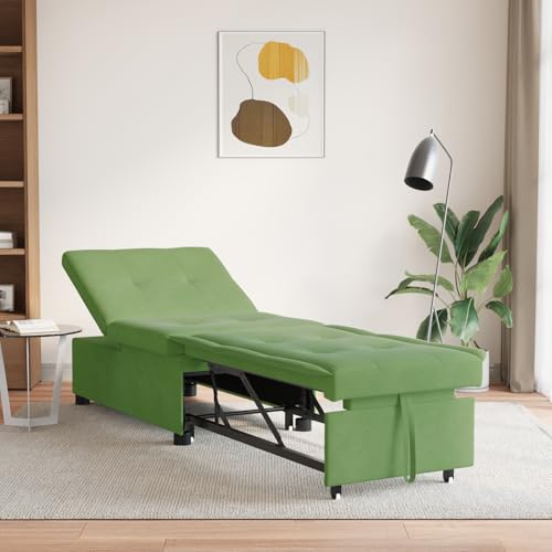 Aiious Hellgr¨¹NES 3-in-1 Ausziehbares Sofa Bett aus Weichem Velours - Ideal f¨¹r G?stezimmer und Kleine Wohnungen Aiious Hellgr¨¹NES 3-in-1 Ausziehbares Sofa Bett aus Weichem Velours - Ideal f¨¹r G?stezimmer und Kleine Wohnungen von Aiious